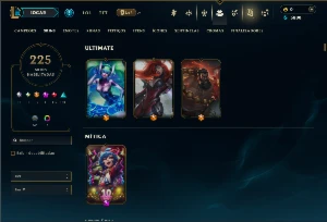 Unranked com 150 Champs e 225 Skins ( ADC / MID / TOP ) - League of Legends LOL