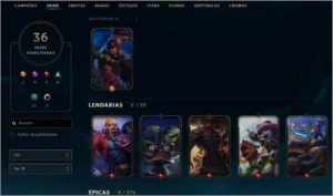 CONTA LOL OURO 1 - League of Legends