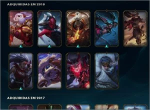 Conta de League of Legends gold IV com 56 skins LOL