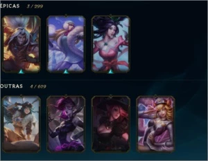 Conta League of Legends 39 champions 10 skins LOL