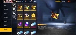Conta Free Fire, + 20 passes, Barbinha, Armas Evolutivas, +I