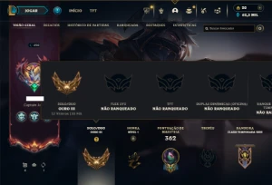 Ouro 3 com TODOS os champs e 324 Skins + 9 Prestigios - League of Legends LOL