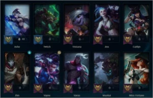 Conta LOL, Gold na última season, 105 Champions, 89 skins - League of Legends