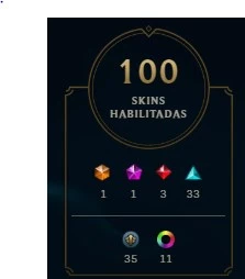 Conta LOL, Gold na última season, 105 Champions, 89 skins - League of Legends