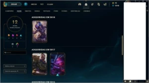 Conta nível 39 unranked, com 12 skins - League of Legends LOL