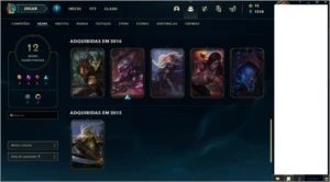 Conta nível 39 unranked, com 12 skins - League of Legends LOL