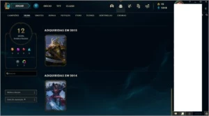 Conta nível 39 unranked, com 12 skins - League of Legends LOL