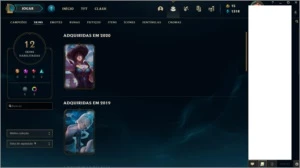 Conta nível 39 unranked, com 12 skins - League of Legends LOL