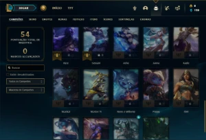 Bronze 3 com 40 Champs e 4 Skins + 4 Fragmentos - League of Legends LOL