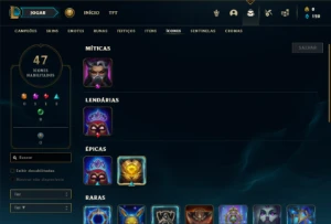 Bronze 3 com 40 Champs e 4 Skins + 4 Fragmentos - League of Legends LOL