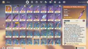 Keqing (Skin) + Mona + Tighnari + Cortadora Da Neblina - Genshin Impact
