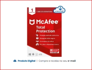 McAfee Total Protection  1 ANO-  1 PCS ENVIO NA HORA - Outros