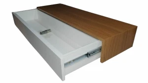 Aparador Freijó e Branco com Gaveta 85x40x15cm - Artesanato e Personalizados
