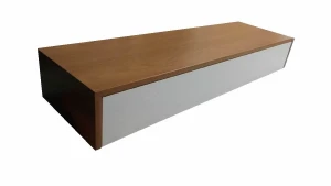 Aparador Freijó e Branco com Gaveta 85x40x15cm - Artesanato e Personalizados