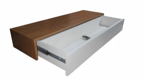 Aparador Freijó e Branco com Gaveta 85x40x15cm - Artesanato e Personalizados