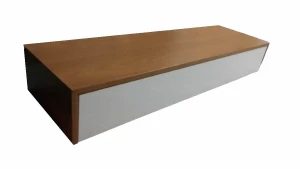 Aparador Freijó e Branco com Gaveta 85x40x15cm - Artesanato e Personalizados