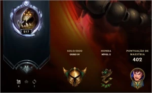 Conta league of legends, nível 217 com 127 skins LOL
