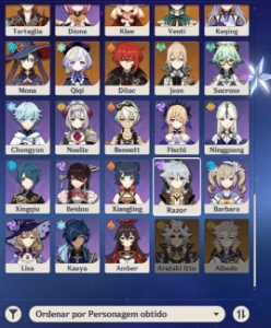 Ar 60 - Todos Os Personagens Do Jogo (Exceto Itto E Albedo) - Genshin Impact
