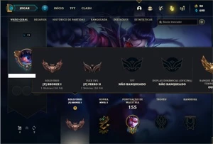 Conta Bronze 1 com 50 Champs e 20 Skins - League of Legends LOL