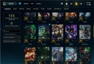 Conta Bronze 1 com 50 Champs e 20 Skins - League of Legends LOL