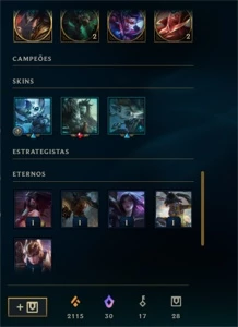 conta lol lvl 398, 215 skins muitas capsulas da tw prime - League of Legends