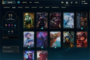 Conta Lol  61 skins, 100 campeões - League of Legends