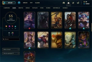 Conta Lol  61 skins, 100 campeões - League of Legends