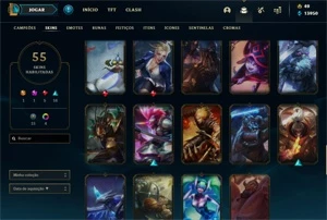 Conta Lol  61 skins, 100 campeões - League of Legends