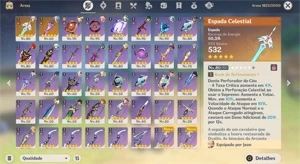 ENDGAME - AR56 - 12 Pers 5 Estrelas - 2 armas 5 Estrelas - Genshin Impact