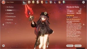 Hutao+Staff Of Homa ar36 - Genshin Impact