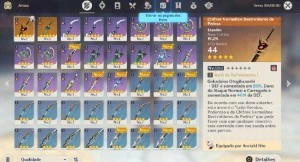 AR24 - Itto com Chifres Vermelhos + Cortadora + 12 tiros - Genshin Impact