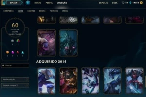 Conta lol diamante 5, faltando 4 campeõs, 60 skins - League of Legends
