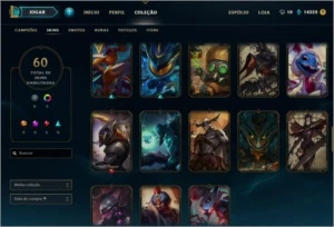 Conta lol diamante 5, faltando 4 campeõs, 60 skins - League of Legends