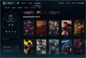 Conta lol diamante 5, faltando 4 campeõs, 60 skins - League of Legends