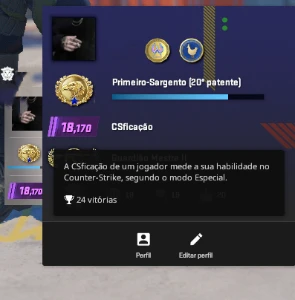 Conta Prime 18 mil pontos, Level 63 steam, 2 medalhas no cs2 - Counter Strike