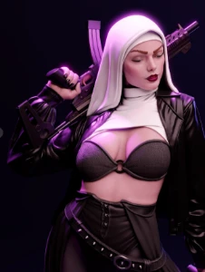 Nun With Gun 3D Stl - Outros