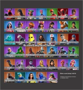 Fortnite conta skin raras