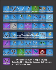 Fortnite conta skin raras