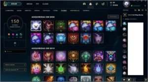 Conta League of Legends com 200 skins LOL