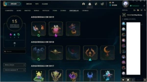 Conta League of Legends com 200 skins LOL