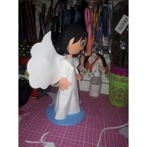 Anjinho 3D em EVA para decoração de batizado - Artesanato e Personalizados