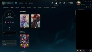 Conta LOL 91 skins e 4k de RP - League of Legends