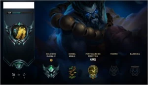 CONTA LOL QUASE 300 SKINS, 200 ICONES, PLATINA 4 - League of Legends