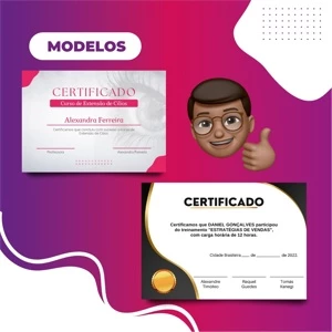 Criação de Arte para Certificado Envio em 24 Horas - Outros