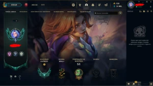 Conta Platina 4 - 53%WinRate **Full Acesso**  - League of Legends LOL