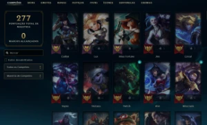 Conta League of Legends Full Acesso - 128 champs e 121 skins LOL