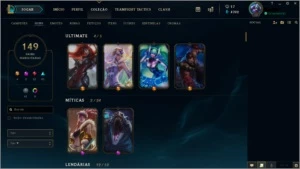 Conta diamante 4 Com 149 skins - League of Legends LOL