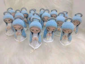Mini Santinhas da Artesanato Flor de Lis - Artesanato e Personalizados