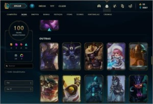 Conta bronze 2 com TODOS os champs e 100 skins - League of Legends LOL
