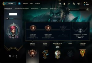 Conta bronze 2 com TODOS os champs e 100 skins - League of Legends LOL